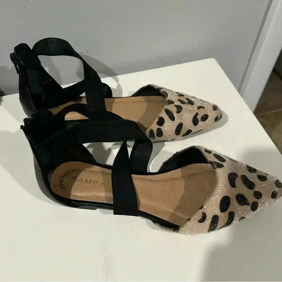 Rampage PARYSS Leopard Flat Zip Back Women's Shoes Size 7.5 - Picture 3 of 10